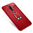 Funda Silicona Carcasa Ultrafina Goma con Magnetico Anillo de dedo Soporte S01 para Samsung Galaxy A6 Plus Rojo