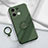 Funda Silicona Carcasa Ultrafina Goma con Magnetico Anillo de dedo Soporte S02 para Oppo Reno8 5G Verde Noche