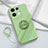 Funda Silicona Carcasa Ultrafina Goma con Magnetico Anillo de dedo Soporte S02 para Oppo Reno9 Pro+ Plus 5G Menta Verde