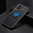 Funda Silicona Carcasa Ultrafina Goma con Magnetico Anillo de dedo Soporte SD1 para Vivo X60 Pro 5G Azul y Negro