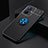 Funda Silicona Carcasa Ultrafina Goma con Magnetico Anillo de dedo Soporte SD1 para Vivo Y77e 5G Azul y Negro