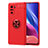 Funda Silicona Carcasa Ultrafina Goma con Magnetico Anillo de dedo Soporte SD1 para Xiaomi Mi 11X Pro 5G Rojo