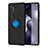 Funda Silicona Carcasa Ultrafina Goma con Magnetico Anillo de dedo Soporte SD1 para Xiaomi Mi Note 10 Lite Azul y Negro