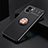 Funda Silicona Carcasa Ultrafina Goma con Magnetico Anillo de dedo Soporte SD1 para Xiaomi Poco C50 Oro y Negro
