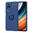Funda Silicona Carcasa Ultrafina Goma con Magnetico Anillo de dedo Soporte SD1 para Xiaomi Poco F4 5G Azul