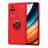 Funda Silicona Carcasa Ultrafina Goma con Magnetico Anillo de dedo Soporte SD1 para Xiaomi Poco F4 5G Rojo