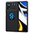 Funda Silicona Carcasa Ultrafina Goma con Magnetico Anillo de dedo Soporte SD1 para Xiaomi Poco X4 Pro 5G Azul y Negro