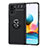 Funda Silicona Carcasa Ultrafina Goma con Magnetico Anillo de dedo Soporte SD1 para Xiaomi Redmi Note 10 4G Negro