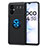 Funda Silicona Carcasa Ultrafina Goma con Magnetico Anillo de dedo Soporte SD1 para Xiaomi Redmi Note 11R 5G Azul y Negro