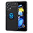 Funda Silicona Carcasa Ultrafina Goma con Magnetico Anillo de dedo Soporte SD1 para Xiaomi Redmi Note 11T Pro 5G Azul y Negro