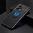 Funda Silicona Carcasa Ultrafina Goma con Magnetico Anillo de dedo Soporte SD1 para Xiaomi Redmi Note 12 Explorer Azul y Negro
