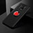 Funda Silicona Carcasa Ultrafina Goma con Magnetico Anillo de dedo Soporte SD1 para Xiaomi Redmi Note 9S Rojo y Negro