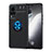 Funda Silicona Carcasa Ultrafina Goma con Magnetico Anillo de dedo Soporte SD2 para Vivo X60 Pro 5G Azul y Negro