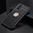 Funda Silicona Carcasa Ultrafina Goma con Magnetico Anillo de dedo Soporte SD2 para Xiaomi Mi 11X Pro 5G Oro y Negro