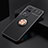 Funda Silicona Carcasa Ultrafina Goma con Magnetico Anillo de dedo Soporte SD2 para Xiaomi Poco F4 5G Oro y Negro