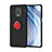 Funda Silicona Carcasa Ultrafina Goma con Magnetico Anillo de dedo Soporte SD2 para Xiaomi Poco M2 Pro Rojo y Negro