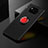 Funda Silicona Carcasa Ultrafina Goma con Magnetico Anillo de dedo Soporte SD2 para Xiaomi Poco X3 Rojo y Negro