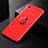 Funda Silicona Carcasa Ultrafina Goma con Magnetico Anillo de dedo Soporte SD2 para Xiaomi Redmi 9AT Rojo