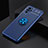 Funda Silicona Carcasa Ultrafina Goma con Magnetico Anillo de dedo Soporte SD2 para Xiaomi Redmi Note 10 4G Azul