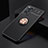 Funda Silicona Carcasa Ultrafina Goma con Magnetico Anillo de dedo Soporte SD2 para Xiaomi Redmi Note 11 Pro 4G Oro y Negro