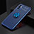 Funda Silicona Carcasa Ultrafina Goma con Magnetico Anillo de dedo Soporte SD2 para Xiaomi Redmi Note 11 SE 5G Azul
