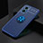 Funda Silicona Carcasa Ultrafina Goma con Magnetico Anillo de dedo Soporte SD2 para Xiaomi Redmi Note 11E 5G Azul