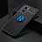 Funda Silicona Carcasa Ultrafina Goma con Magnetico Anillo de dedo Soporte SD2 para Xiaomi Redmi Note 11E 5G Azul y Negro