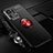 Funda Silicona Carcasa Ultrafina Goma con Magnetico Anillo de dedo Soporte SD3 para Xiaomi Mi Mix 4 5G Rojo y Negro