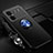 Funda Silicona Carcasa Ultrafina Goma con Magnetico Anillo de dedo Soporte SD3 para Xiaomi Poco M4 5G Azul y Negro
