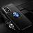 Funda Silicona Carcasa Ultrafina Goma con Magnetico Anillo de dedo Soporte SD3 para Xiaomi Poco X4 Pro 5G Azul y Negro