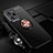 Funda Silicona Carcasa Ultrafina Goma con Magnetico Anillo de dedo Soporte SD3 para Xiaomi Poco X5 Pro 5G Oro y Negro