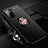 Funda Silicona Carcasa Ultrafina Goma con Magnetico Anillo de dedo Soporte SD3 para Xiaomi Redmi 10 5G Oro y Negro