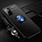 Funda Silicona Carcasa Ultrafina Goma con Magnetico Anillo de dedo Soporte SD3 para Xiaomi Redmi 10 Prime Plus 5G Azul y Negro