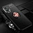 Funda Silicona Carcasa Ultrafina Goma con Magnetico Anillo de dedo Soporte SD3 para Xiaomi Redmi Note 11T Pro+ Plus 5G Oro y Negro
