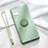 Funda Silicona Carcasa Ultrafina Goma con Magnetico Anillo de dedo Soporte T01 para Apple iPhone 11 Verde