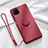 Funda Silicona Carcasa Ultrafina Goma con Magnetico Anillo de dedo Soporte T01 para Huawei Nova 6 SE Rojo Rosa