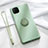 Funda Silicona Carcasa Ultrafina Goma con Magnetico Anillo de dedo Soporte T01 para Huawei Nova 6 SE Verde