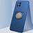 Funda Silicona Carcasa Ultrafina Goma con Magnetico Anillo de dedo Soporte T01 para Huawei Nova 8 SE 5G Azul