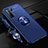 Funda Silicona Carcasa Ultrafina Goma con Magnetico Anillo de dedo Soporte T01 para Huawei P40 Lite 5G Azul