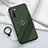 Funda Silicona Carcasa Ultrafina Goma con Magnetico Anillo de dedo Soporte T01 para Oppo F15 Verde