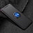 Funda Silicona Carcasa Ultrafina Goma con Magnetico Anillo de dedo Soporte T01 para Oppo Find X Super Flash Edition Azul y Negro