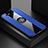 Funda Silicona Carcasa Ultrafina Goma con Magnetico Anillo de dedo Soporte T01 para Oppo R15X Azul