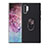 Funda Silicona Carcasa Ultrafina Goma con Magnetico Anillo de dedo Soporte T01 para Samsung Galaxy Note 10 Plus Negro