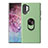 Funda Silicona Carcasa Ultrafina Goma con Magnetico Anillo de dedo Soporte T01 para Samsung Galaxy Note 10 Plus Verde