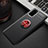 Funda Silicona Carcasa Ultrafina Goma con Magnetico Anillo de dedo Soporte T01 para Samsung Galaxy S20 Plus Rojo y Negro
