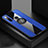 Funda Silicona Carcasa Ultrafina Goma con Magnetico Anillo de dedo Soporte T01 para Xiaomi Redmi Note 8T Azul