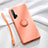 Funda Silicona Carcasa Ultrafina Goma con Magnetico Anillo de dedo Soporte T02 para Huawei Honor 20 Pro Naranja