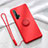 Funda Silicona Carcasa Ultrafina Goma con Magnetico Anillo de dedo Soporte T02 para Huawei Honor 20 Pro Rojo