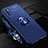 Funda Silicona Carcasa Ultrafina Goma con Magnetico Anillo de dedo Soporte T02 para Huawei Honor 30 Lite 5G Azul