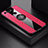 Funda Silicona Carcasa Ultrafina Goma con Magnetico Anillo de dedo Soporte T02 para Huawei Honor V20 Rojo